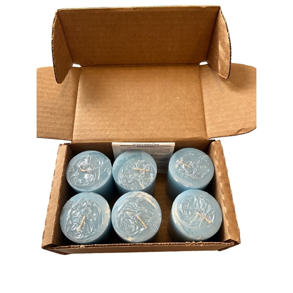HOME INTERIORS 6 Linen Fresh‎ COMPOTE VOTIVE CANDLES
